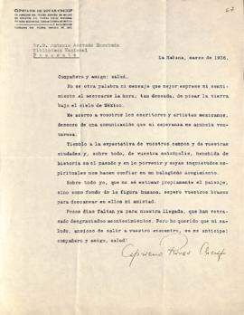 Carta de Cipriano de Rivas Cherif