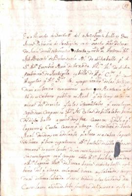 Compraventa de una parte de tierra entre Nicolas de Billalobos y Eugenio Antonio de Loera, ambos ...